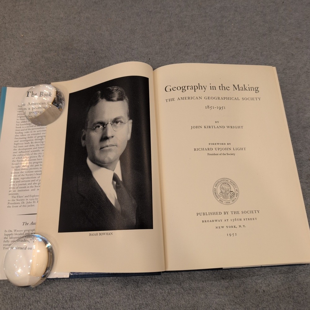 Geography in the Making American Geographical Society 1851-1951 Wright 1952 HC - Picture 3 of 5